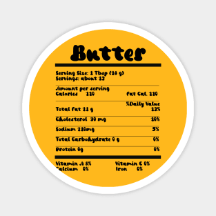 Butter Nutrition Facts Food Calories Holiday Thanksgiving Magnet